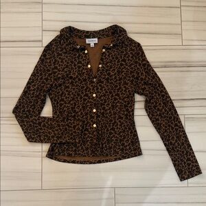 Evereve Brown Leopard Print Cardigan